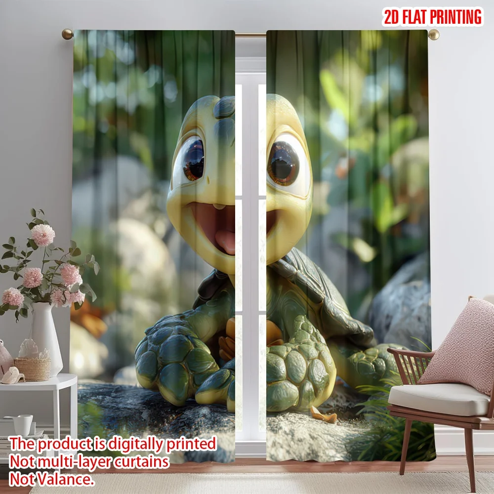 2D flat printing 2pcs Curtain Smiling Cartoon Turtle Digital Printed Polyester Drapes Festive Curtains Perfect for Indoor
2D flat printing 2pcs Curtain Smiling Cartoon Turtle Digital Printed Polyester Drapes Festive Curtains Perfect for Indoor