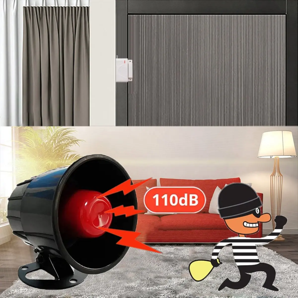 433Mhz Wireless Alarm Siren System for Home Security Burglar Alarm with Door Sensor Long Range Easy Installation EU Plug
433Mhz Wireless Alarm Siren System for Home Security Burglar Alarm with Door Sensor Long Range Easy Installation EU Plug