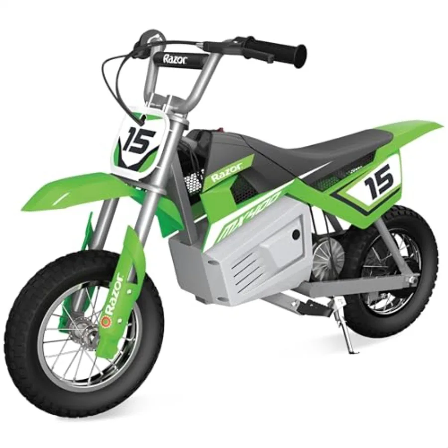 ' electric dirt bike for off-road use, steel frame, green, 24V battery with 14 mph top speed and 30-min high-speed runtime
' electric dirt bike for off-road use, steel frame, green, 24V battery with 14 mph top speed and 30-min high-speed runtime