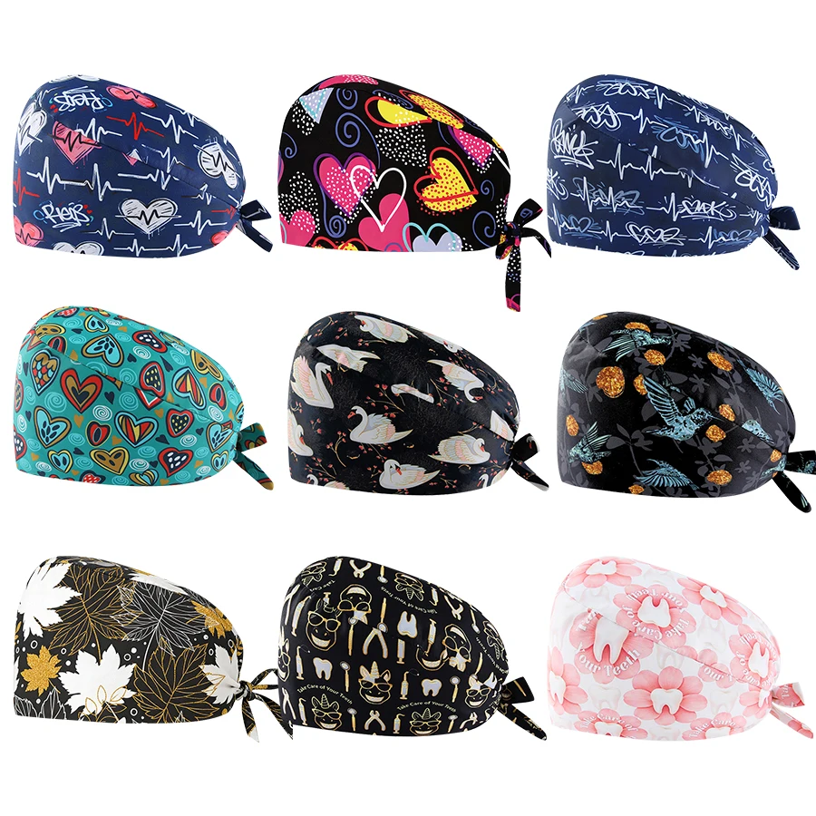 Unisex Adjustable Nurse Cap with Swan Heart Print Breathable Sweatband Dental Dentist Pet Doctor Work Hat Gift
Unisex Adjustable Nurse Cap with Swan Heart Print Breathable Sweatband Dental Dentist Pet Doctor Work Hat Gift