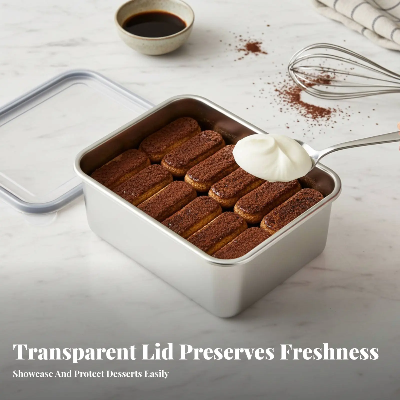 Rectangular Pan with Clear Lid stylish Design Rectangular Food Pan with Lid adaptable Freezer Safe for Kitchen, Refrigerator
Rectangular Pan with Clear Lid stylish Design Rectangular Food Pan with Lid adaptable Freezer Safe for Kitchen, Refrigerator