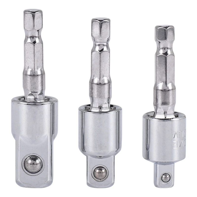 AC88-3 Pack Impact Grade Socket Adapter 360-Degree Universal Joint Swivel Socket Set, Socket To Drill Adapter
AC88-3 Pack Impact Grade Socket Adapter 360-Degree Universal Joint Swivel Socket Set, Socket To Drill Adapter