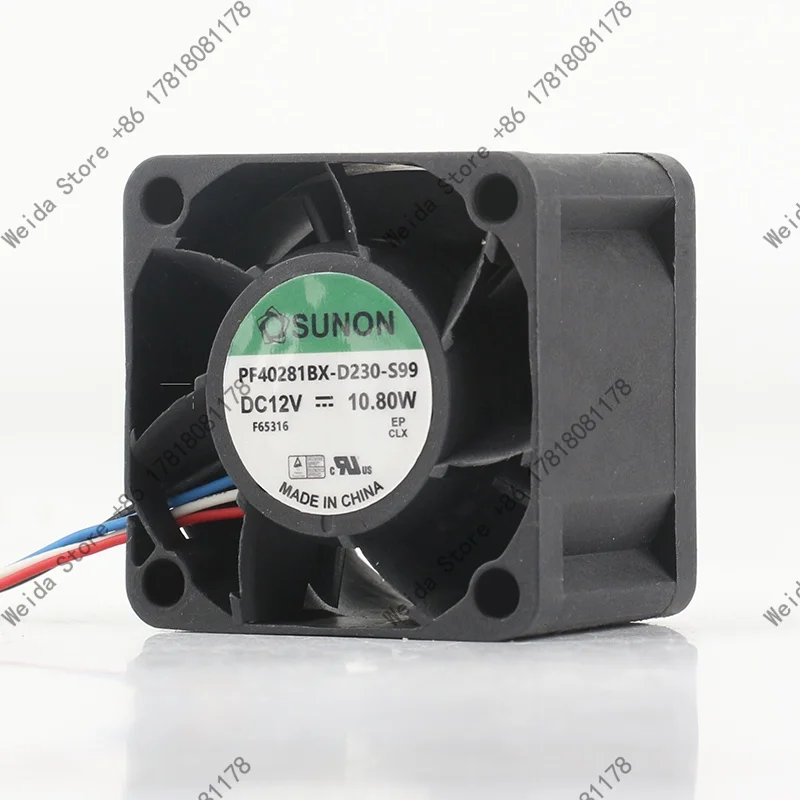 Sunon AC EC 4028 40X40X28MM 4CM frequency converter ball bearing PF40281BX-D230-S99 cooling fan DC 12V 10.80W
Sunon AC EC 4028 40X40X28MM 4CM frequency converter ball bearing PF40281BX-D230-S99 cooling fan DC 12V 10.80W