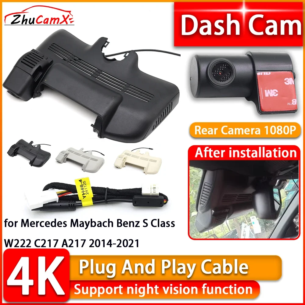 HD DVR 4K Dash Cam for Mercedes Maybach Benz S Class W222 C217 A217 2014-2021 Front Rear Car Camera Plug and Play Video Recorder
HD DVR 4K Dash Cam for Mercedes Maybach Benz S Class W222 C217 A217 2014-2021 Front Rear Car Camera Plug and Play Video Recorder