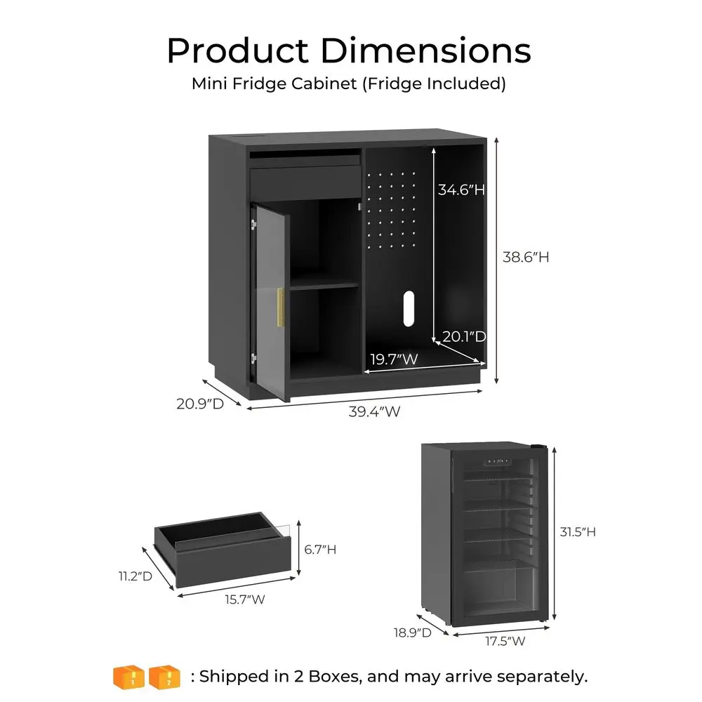 Coffee Bar Cabinet with Builtin Mini Fridge, Wine amp Liquor Bar Cabinet with LED Lights amp Power Outlets, Glass Door Mini Fri
Coffee Bar Cabinet with Builtin Mini Fridge, Wine amp Liquor Bar Cabinet with LED Lights amp Power Outlets, Glass Door Mini Fri