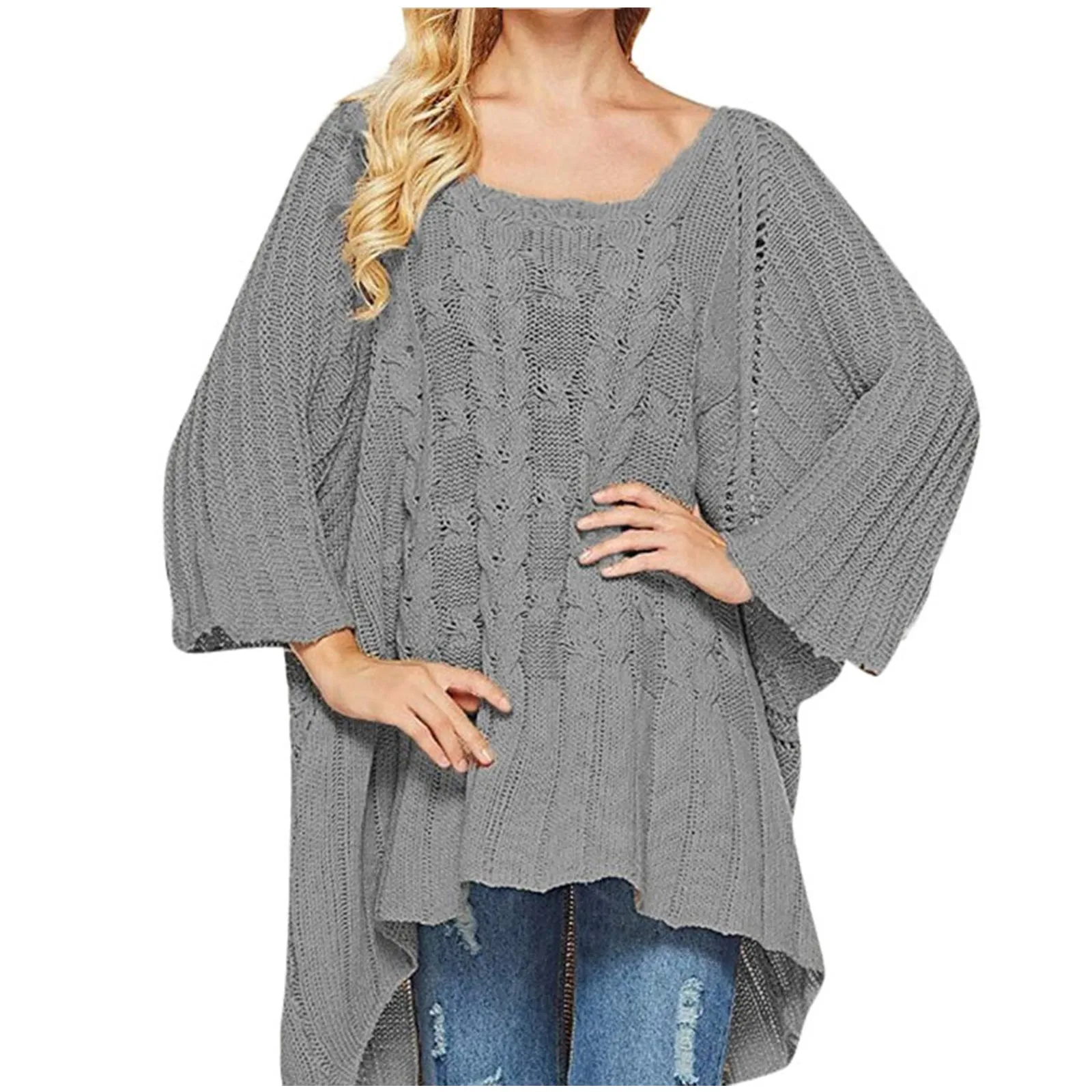 Oversized Batwing Knitted Sweater 2023 Autumn Winter Clothes Tops for Women New Oversized Sweaters Loose Vintage Pullover
Oversized Batwing Knitted Sweater 2023 Autumn Winter Clothes Tops for Women New Oversized Sweaters Loose Vintage Pullover