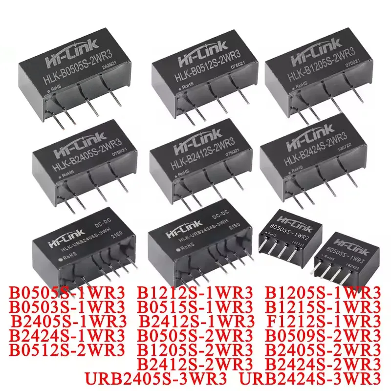 10Pcs/1pc 1W 2W 3W DC-DC Isolated Power Module 24V/12V/5V to 24V/12V/5V B2424S B1205S B0509S 2WR3 Isolating Switching Regulated
10Pcs/1pc 1W 2W 3W DC-DC Isolated Power Module 24V/12V/5V to 24V/12V/5V B2424S B1205S B0509S 2WR3 Isolating Switching Regulated
