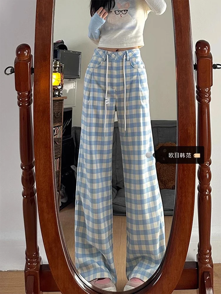 WCFCX STUDIO 2025 Summer New Sweet Pink Plaid Pants Women Elegant Korean High Waist Casual Trousers Fashion Loose Wide Leg Pants
WCFCX STUDIO 2025 Summer New Sweet Pink Plaid Pants Women Elegant Korean High Waist Casual Trousers Fashion Loose Wide Leg Pants