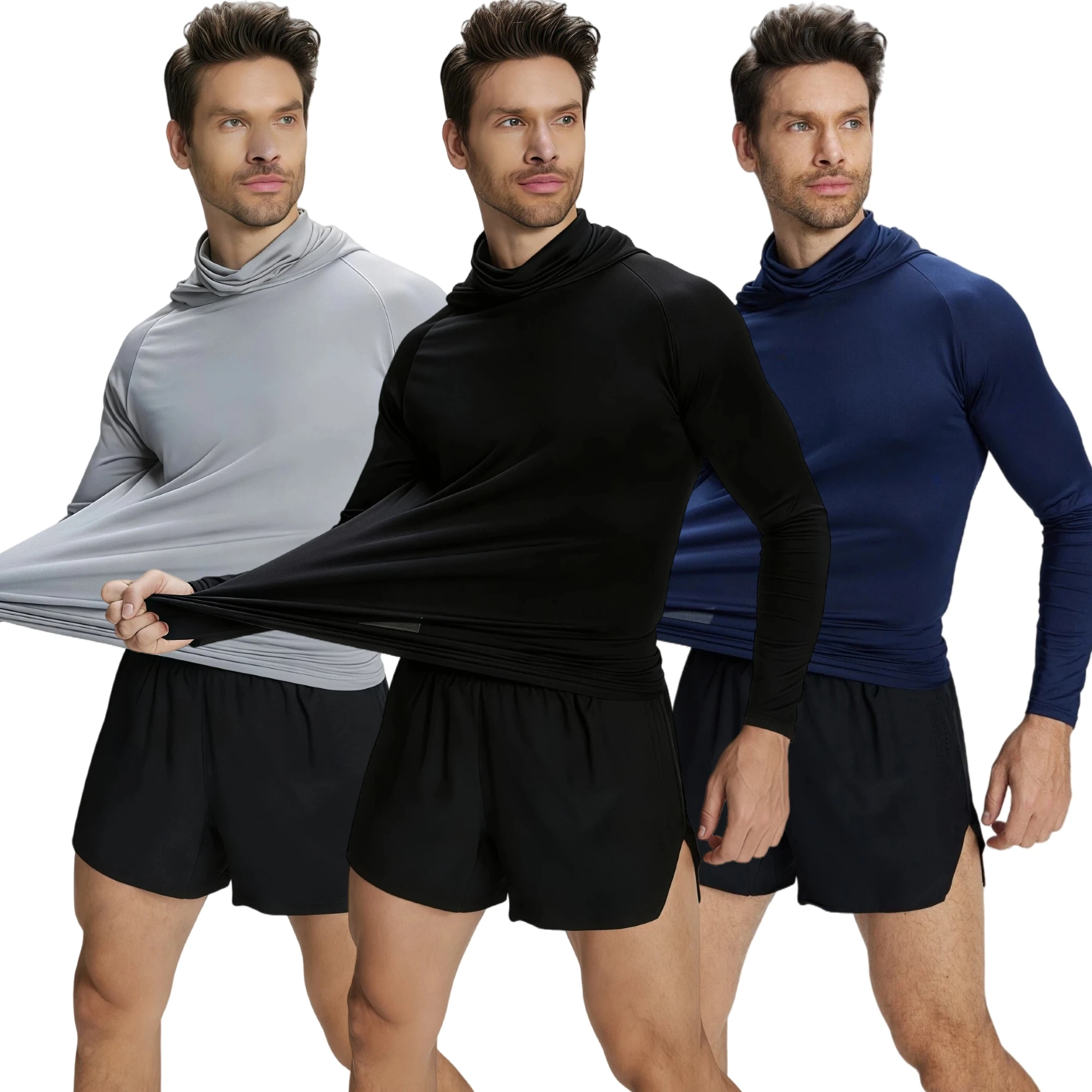 3-piece men's solid-color face-covering sun protection clothing, suitable for daily running,sport,camping,cycling and fishing
3-piece men's solid-color face-covering sun protection clothing, suitable for daily running,sport,camping,cycling and fishing