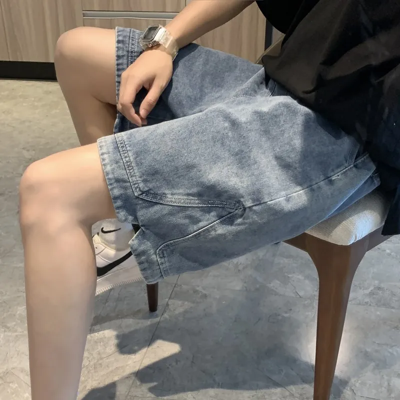 Summer Thin Men's Jeans orts Casual Loose Fit Simple Sle Trendy Five-Point Pants mid Waist Other Fabric Youth Faion
Summer Thin Men's Jeans orts Casual Loose Fit Simple Sle Trendy Five-Point Pants mid Waist Other Fabric Youth Faion