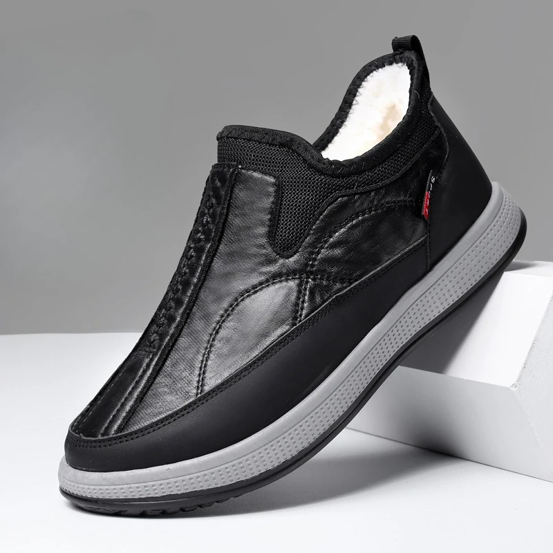 Мужские зимние сапоги-слипоны из хлопка, повседневная обувь для активного отдыха, с мягкой подошвой, дышащие, теплые, из искусственной кожи, с плюшевой подкладкой
Мужские зимние сапоги-слипоны из хлопка, повседневная обувь для активного отдыха, с мягкой подошвой, дышащие, теплые, из искусственной кожи, с плюшевой подкладкой