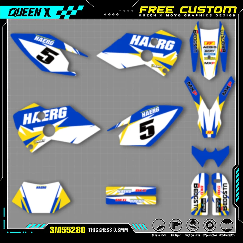 Queen X MOTOR Custom Team Motorcycle Graphics Background Decal Stickers Kits For HUSABERG FE 2001 2002 2003 2004 2005 006
Queen X MOTOR Custom Team Motorcycle Graphics Background Decal Stickers Kits For HUSABERG FE 2001 2002 2003 2004 2005 006