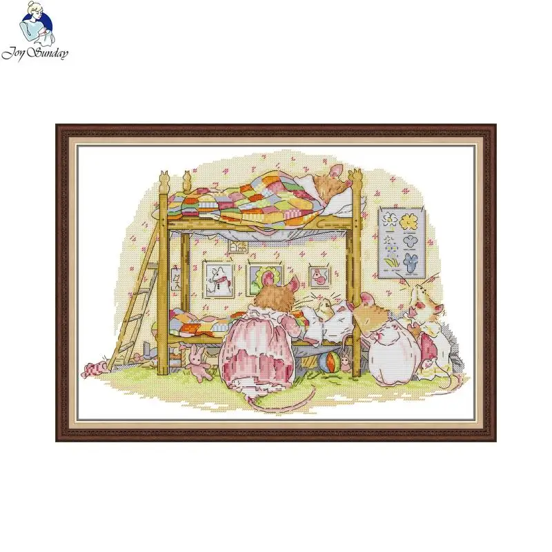 Mouse Family Joy Sunday Cross Stitch Kit Aida 14ct 11ct Count Animal Print Canvas Stitches Embroidery Diy Handmade Needlework
Mouse Family Joy Sunday Cross Stitch Kit Aida 14ct 11ct Count Animal Print Canvas Stitches Embroidery Diy Handmade Needlework