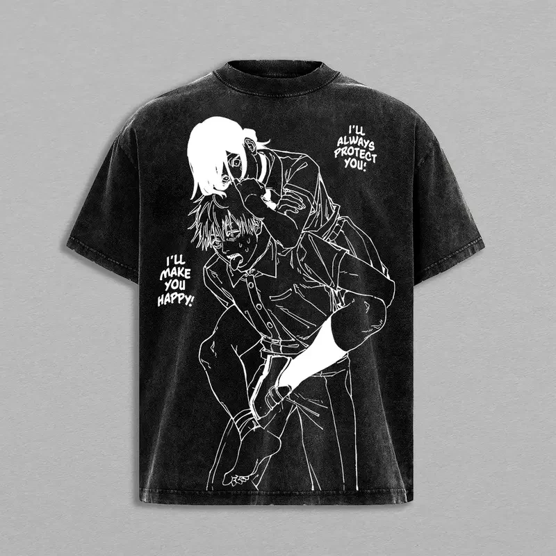Reze Denji Printed Tee Anime Chainsaw Man Clothing Men Women Retro Washed T-shirts Couple Casual Tshirt Harajuku Cotton T Shirt
Reze Denji Printed Tee Anime Chainsaw Man Clothing Men Women Retro Washed T-shirts Couple Casual Tshirt Harajuku Cotton T Shirt