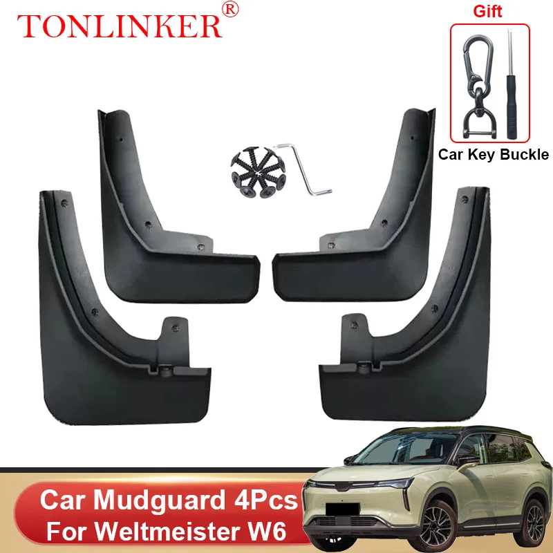TONLINKER Car Mudguard For Weltmeister W6 2021 2022 2023 Mudguards Splash Guards Front Rear Fender Mudflaps 4Pcs Accessories
TONLINKER Car Mudguard For Weltmeister W6 2021 2022 2023 Mudguards Splash Guards Front Rear Fender Mudflaps 4Pcs Accessories