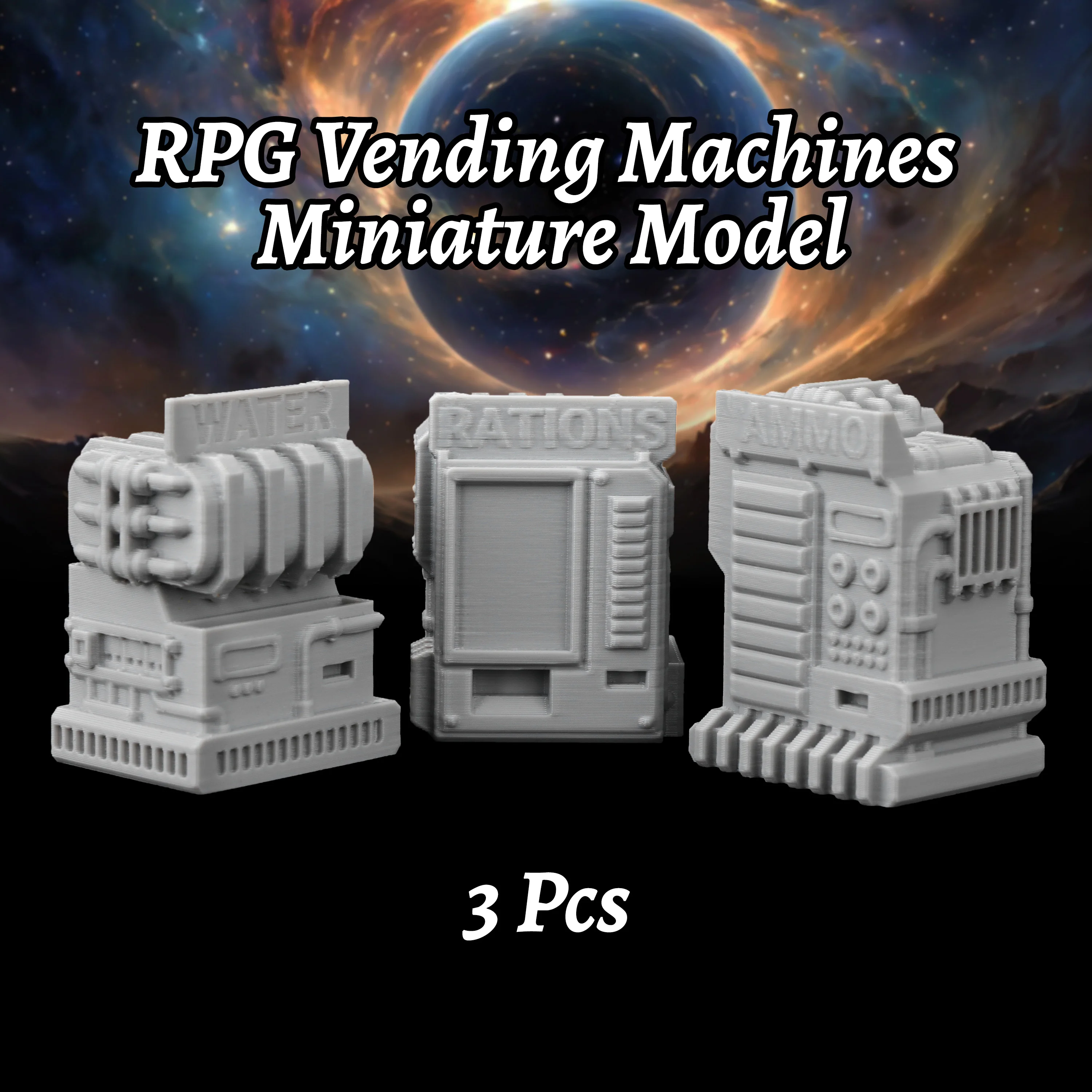 RPG Terrain Vending Machines Miniature - Unique RPG Accessory & Gift for Urban Streets, Cruise Ship Decks & Venue Interiors
RPG Terrain Vending Machines Miniature - Unique RPG Accessory & Gift for Urban Streets, Cruise Ship Decks & Venue Interiors