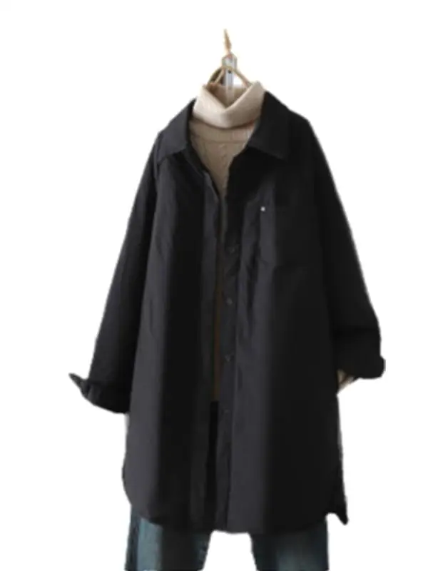 Lightweight Padded Cotton irt Women's Winter Casual Collar Mid-Length Warm Filled Jaet Loose Fit Classic Sle
Lightweight Padded Cotton irt Women's Winter Casual Collar Mid-Length Warm Filled Jaet Loose Fit Classic Sle