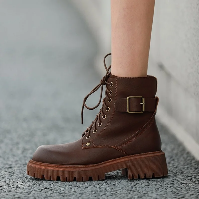 Women Shoes With Cross-Tied Cow Leather Spring Autumn Retro Winter Boots Female Warm Boots Vintage Style Shoes Woman Round Toe
Women Shoes With Cross-Tied Cow Leather Spring Autumn Retro Winter Boots Female Warm Boots Vintage Style Shoes Woman Round Toe