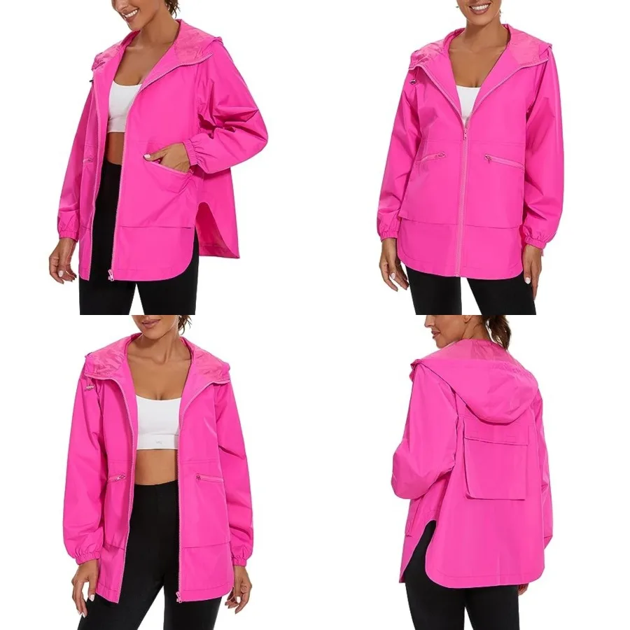 PESION Womens Waterproof Raincoat Lightweight Rain Jacket Trench Coat Hooded Windbreaker With Pockets for Outdoor
PESION Womens Waterproof Raincoat Lightweight Rain Jacket Trench Coat Hooded Windbreaker With Pockets for Outdoor