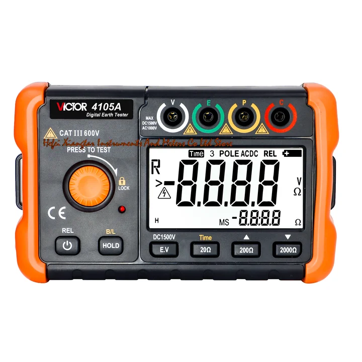 VICTOR VC4105A Digital Earth Resistance Tester ground Megohmmeter Electrostatic Static Detector 2000ohms,AC 200V
VICTOR VC4105A Digital Earth Resistance Tester ground Megohmmeter Electrostatic Static Detector 2000ohms,AC 200V