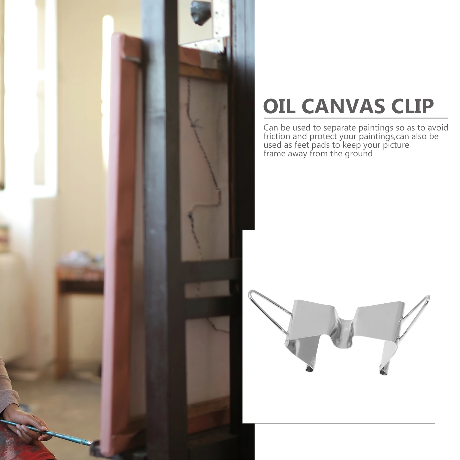 2Pcs Oil Canvas Wet Canvas Clips Clips Frame Separating Clip Wet Clamps Frame Separator Stainless Steel Art Supplies
2Pcs Oil Canvas Wet Canvas Clips Clips Frame Separating Clip Wet Clamps Frame Separator Stainless Steel Art Supplies
