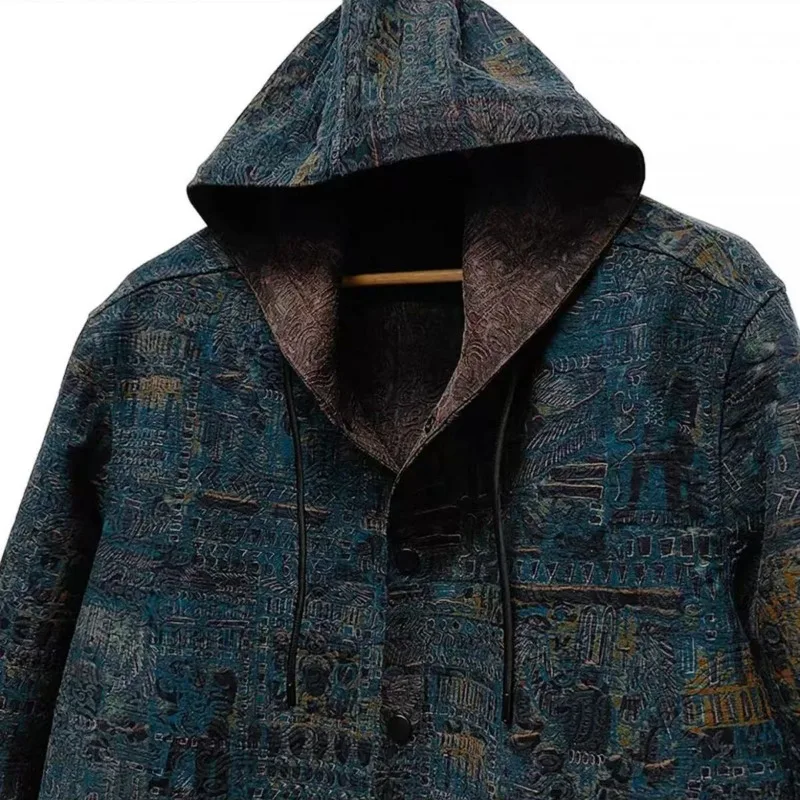 Мужская осенняя куртка с капюшоном и тиснением Xiangyunsha, двусторонняя, средней длины, с модным принтом, трендовая мужская одежда
Мужская осенняя куртка с капюшоном и тиснением Xiangyunsha, двусторонняя, средней длины, с модным принтом, трендовая мужская одежда