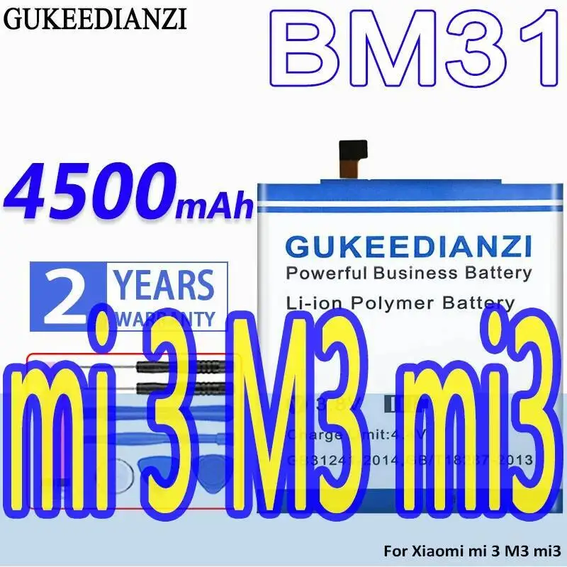 Высокоэффективный аккумулятор мобильного телефона BM31 4500 мАч для Xiaomi MI 3 M3 Mi3
Высокоэффективный аккумулятор мобильного телефона BM31 4500 мАч для Xiaomi MI 3 M3 Mi3