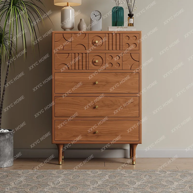 Retro style chest of drawers solid wood vertical cabinet drawer cabinet living room bedroom antique style carved side cabinet
Retro style chest of drawers solid wood vertical cabinet drawer cabinet living room bedroom antique style carved side cabinet