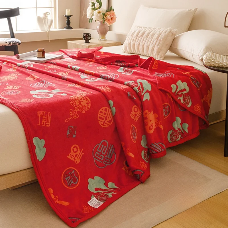 Thickened Milk Velvet Blanket Winter Afternoon Nap Blanket Red Hundred Blessings Couch Blanket Coral Velvet Bedding Cover
Thickened Milk Velvet Blanket Winter Afternoon Nap Blanket Red Hundred Blessings Couch Blanket Coral Velvet Bedding Cover