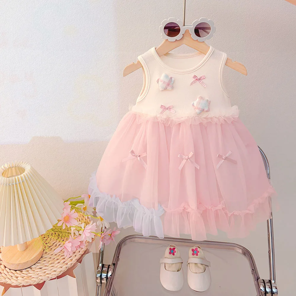 Summer newborn baby girl's clothes outfits bow vest dress fashion design for infant girl's cloth baby 1st birthday dresses dress
Summer newborn baby girl's clothes outfits bow vest dress fashion design for infant girl's cloth baby 1st birthday dresses dress