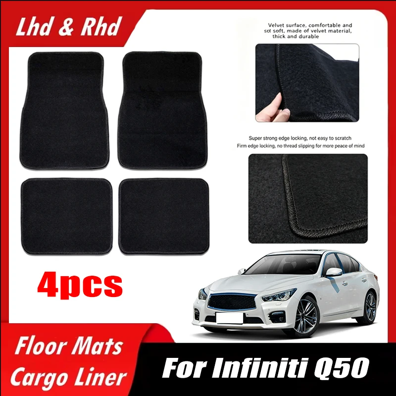 4pcs Car Floor Mats All-Weather Easy To Clean Durable Anti-Slip Interior Protection Floor Liners For Infiniti Q50 Accessories
4pcs Car Floor Mats All-Weather Easy To Clean Durable Anti-Slip Interior Protection Floor Liners For Infiniti Q50 Accessories