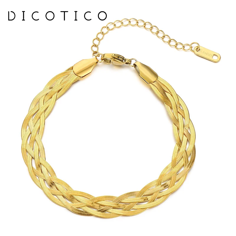 2/2.5/3mm Braided Herringbone Stainless Steel Women's Bracelet Fashion Crossover Snake Bones Chain Bracelets Jewelry Gift Mujer
2/2.5/3mm Braided Herringbone Stainless Steel Women's Bracelet Fashion Crossover Snake Bones Chain Bracelets Jewelry Gift Mujer