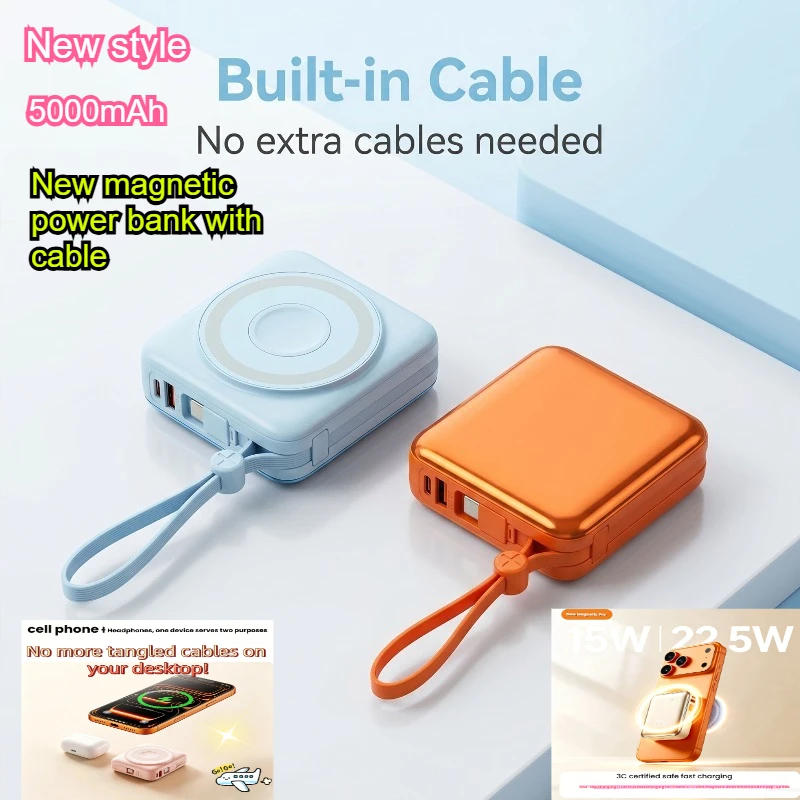 10Ah magnetic wireless power bank, 22.5W built-in cable fast charging, suitable for 15W MagSafe iPhone 8-17 Xiaomi vivo Oppo
10Ah magnetic wireless power bank, 22.5W built-in cable fast charging, suitable for 15W MagSafe iPhone 8-17 Xiaomi vivo Oppo