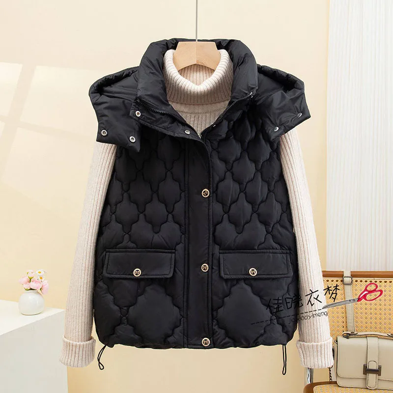 Women's 2026 Winter Quilted Vest Detachable Hood Casual Puffer Gilet Sleeveless Coat
Women's 2026 Winter Quilted Vest Detachable Hood Casual Puffer Gilet Sleeveless Coat