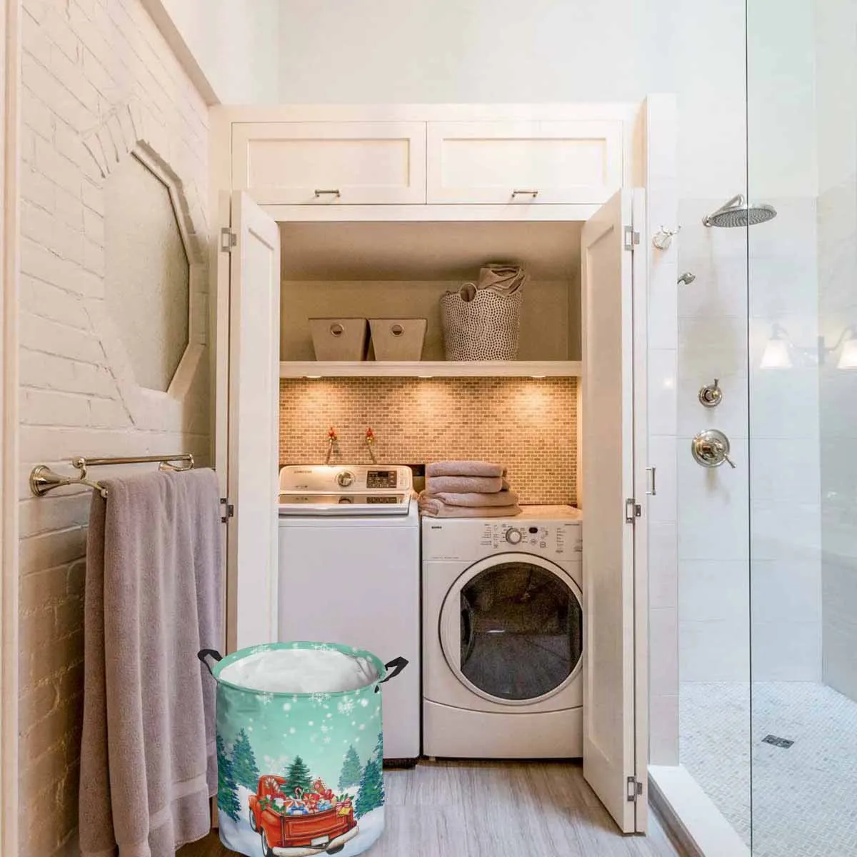 Truck Gift Forest LightsLaundry Basket Portable Foldable Household Laundry Storage Bag Oxford Cloth Dirty Clothes Basket
Truck Gift Forest LightsLaundry Basket Portable Foldable Household Laundry Storage Bag Oxford Cloth Dirty Clothes Basket
