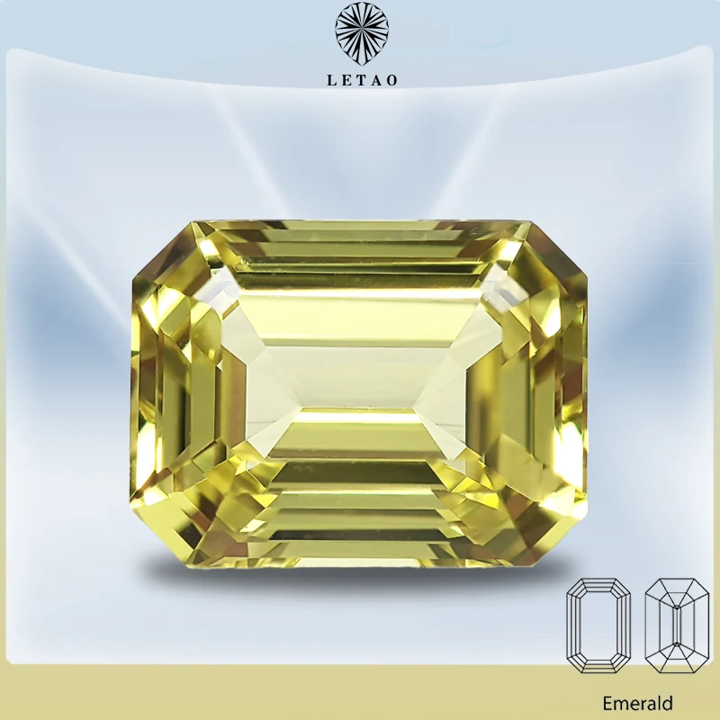 Lab Grown Sapphire Emerald Cut Yellow Color Gemstone for Charms DIY Ring Necklace Earrings Materials Selectable AGL Certificate
Lab Grown Sapphire Emerald Cut Yellow Color Gemstone for Charms DIY Ring Necklace Earrings Materials Selectable AGL Certificate