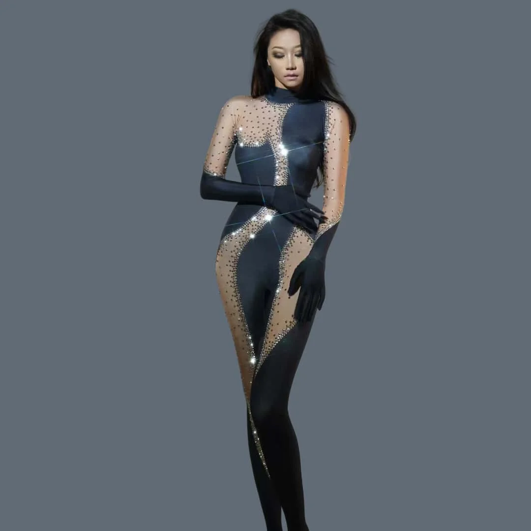 Flashing Silver Rhinestones Spandex Jumpsuit Sexy Birthday Celebrate Bar Outfit Women Singer Dance Wear Leggings Outfit Silie
Flashing Silver Rhinestones Spandex Jumpsuit Sexy Birthday Celebrate Bar Outfit Women Singer Dance Wear Leggings Outfit Silie