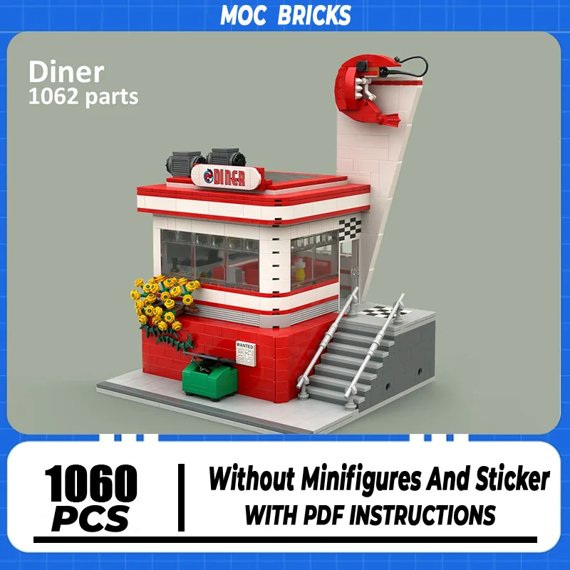 City Street View Model Moc Building Bricks Retro Diner Model Building Technology Modular Block DIY Toy Holiday Construstio Gifts
City Street View Model Moc Building Bricks Retro Diner Model Building Technology Modular Block DIY Toy Holiday Construstio Gifts