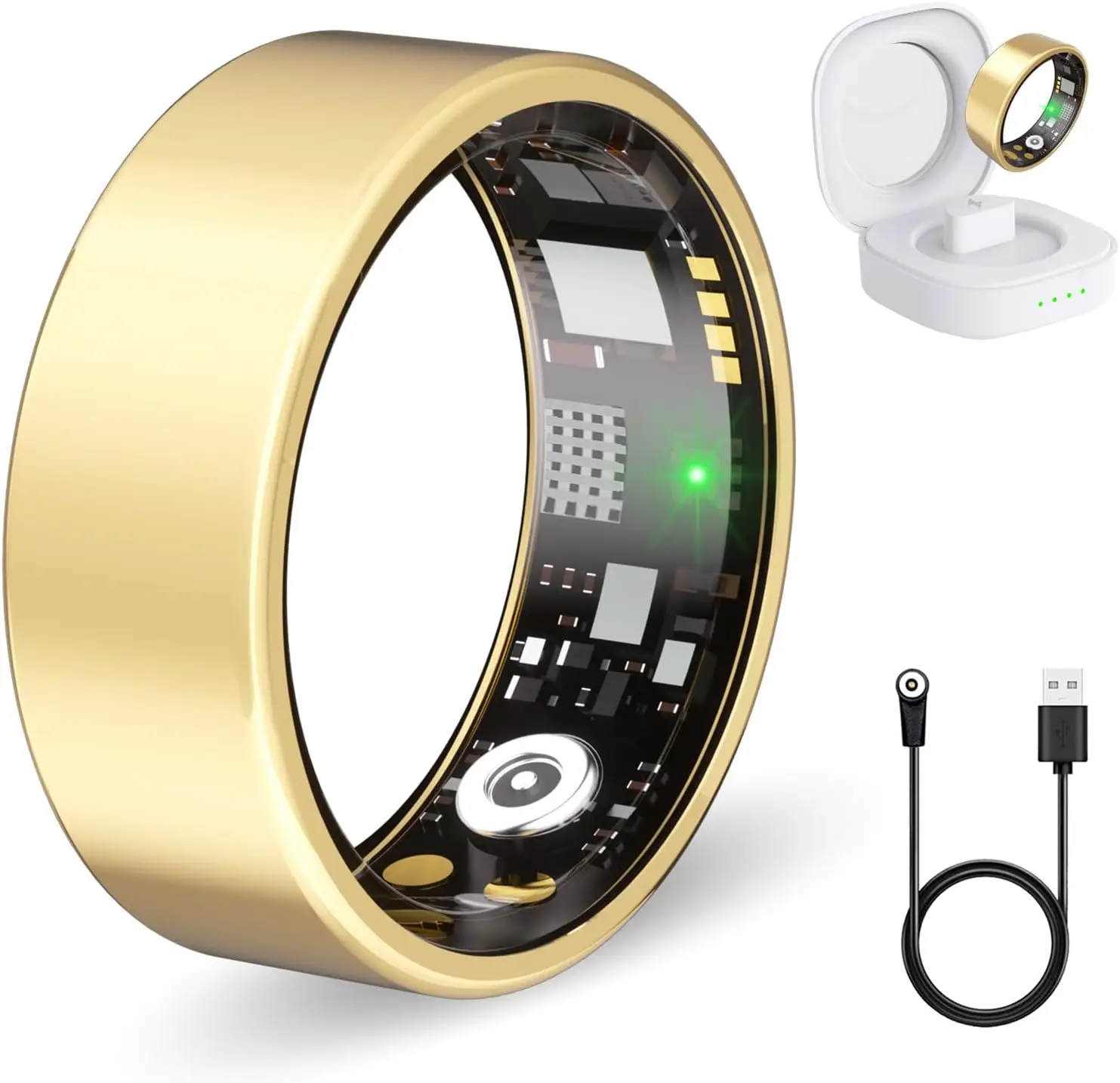 Smart Health Ring for Women & Men: Heart Rate, Blood Oxygen, Sleep Tracker, IP68 Waterproof Fitness Ring for iOS Android
Smart Health Ring for Women & Men: Heart Rate, Blood Oxygen, Sleep Tracker, IP68 Waterproof Fitness Ring for iOS Android