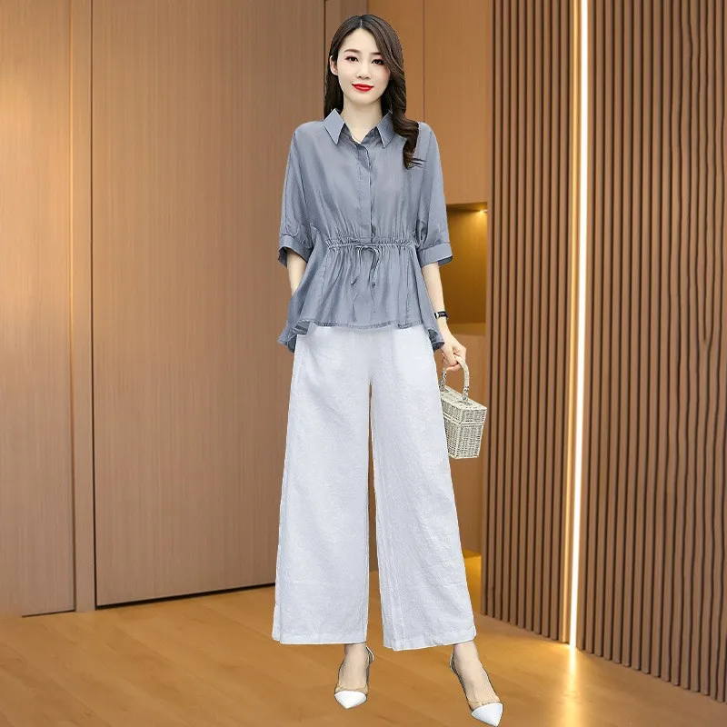 Women's Profional Cotton Linen Set Casual Faion Autumn Outfit Two-Piece Suit Comfortable Breathable irt And Pants
Women's Profional Cotton Linen Set Casual Faion Autumn Outfit Two-Piece Suit Comfortable Breathable irt And Pants