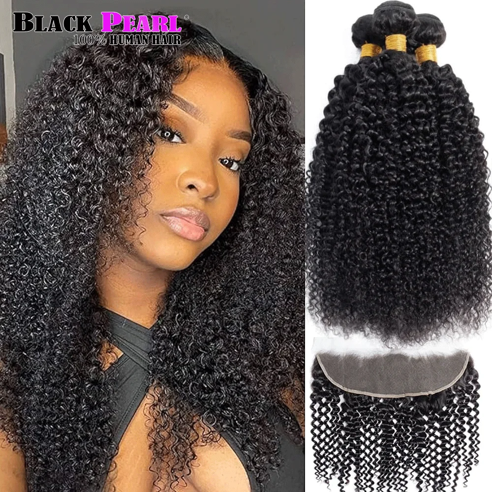 Brazilian Deep Wave Human Hair Bundles With Frontal 13x4 Lace Weave Extensions 3 Bundles With Closure For Women Natural Black 1B
Brazilian Deep Wave Human Hair Bundles With Frontal 13x4 Lace Weave Extensions 3 Bundles With Closure For Women Natural Black 1B
