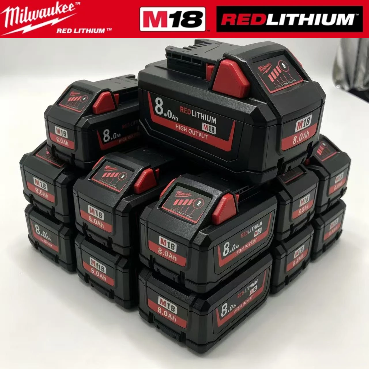 8000mAh 100% Original Milwaukee M18 XC18V for Milwaukee Tool Rechargeable Battery 18V 48-11-2830 0730-20 21700 Cell M18 Battery
8000mAh 100% Original Milwaukee M18 XC18V for Milwaukee Tool Rechargeable Battery 18V 48-11-2830 0730-20 21700 Cell M18 Battery