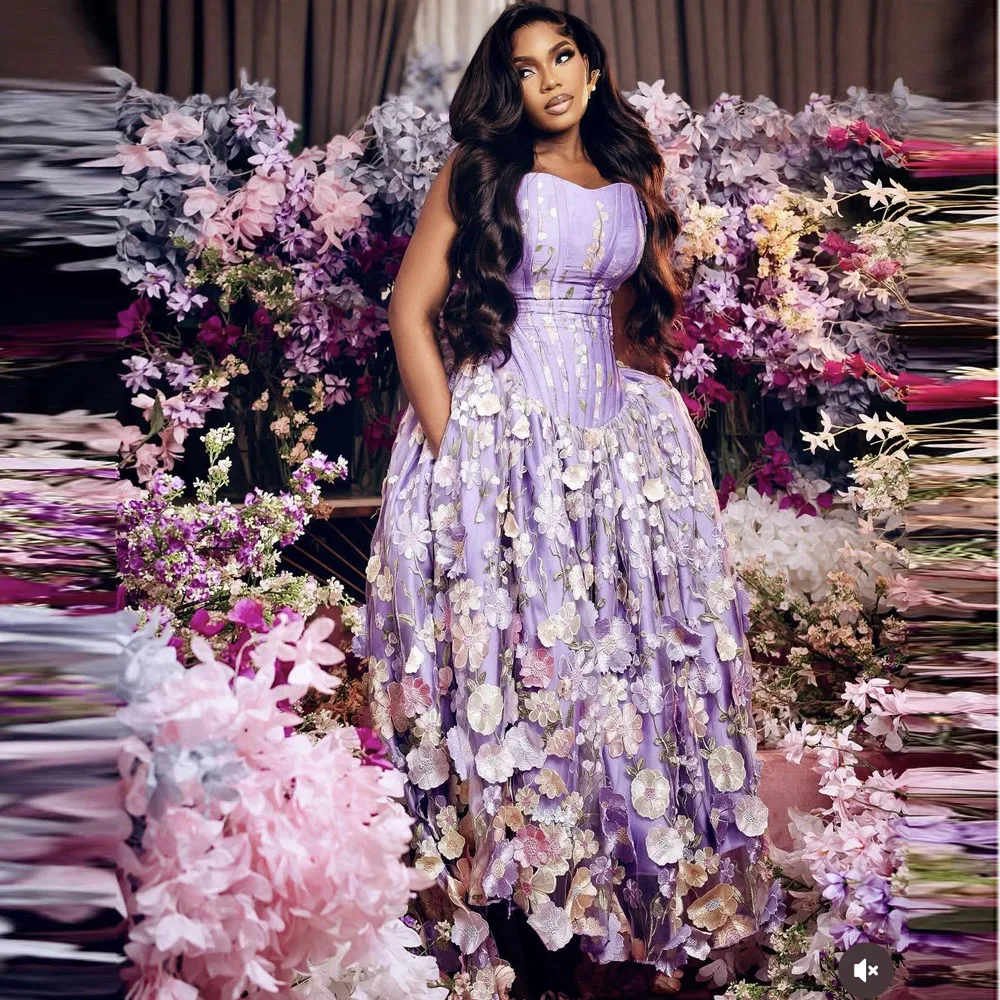 Purple Floral Prom Dresses Sweetheart Custom Made Long Plus Size Evening Dress Princess Bridal Gowns
Purple Floral Prom Dresses Sweetheart Custom Made Long Plus Size Evening Dress Princess Bridal Gowns