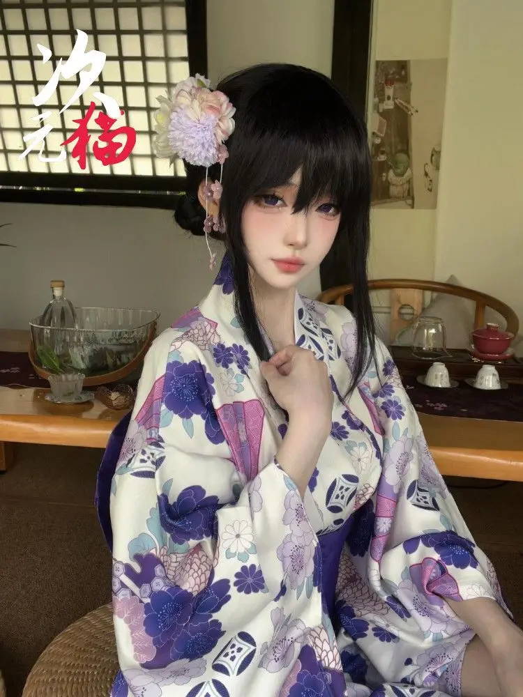 Japanese Kimono Women's Summer Nightgown Bathrobe Homewear women Kimono dress Cosplay Costume
Japanese Kimono Women's Summer Nightgown Bathrobe Homewear women Kimono dress Cosplay Costume