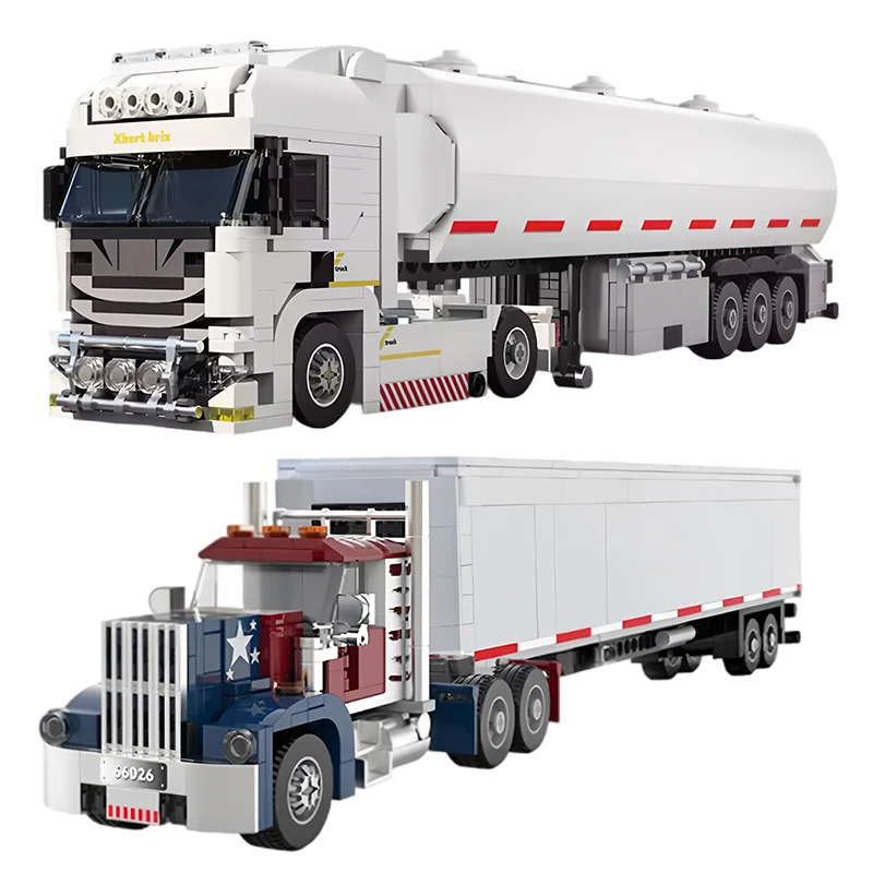 Creative European Truck Head Connectable Container Trailer Building Set - Technical Model Bricks for Kids & Boys Gifts
Creative European Truck Head Connectable Container Trailer Building Set - Technical Model Bricks for Kids & Boys Gifts