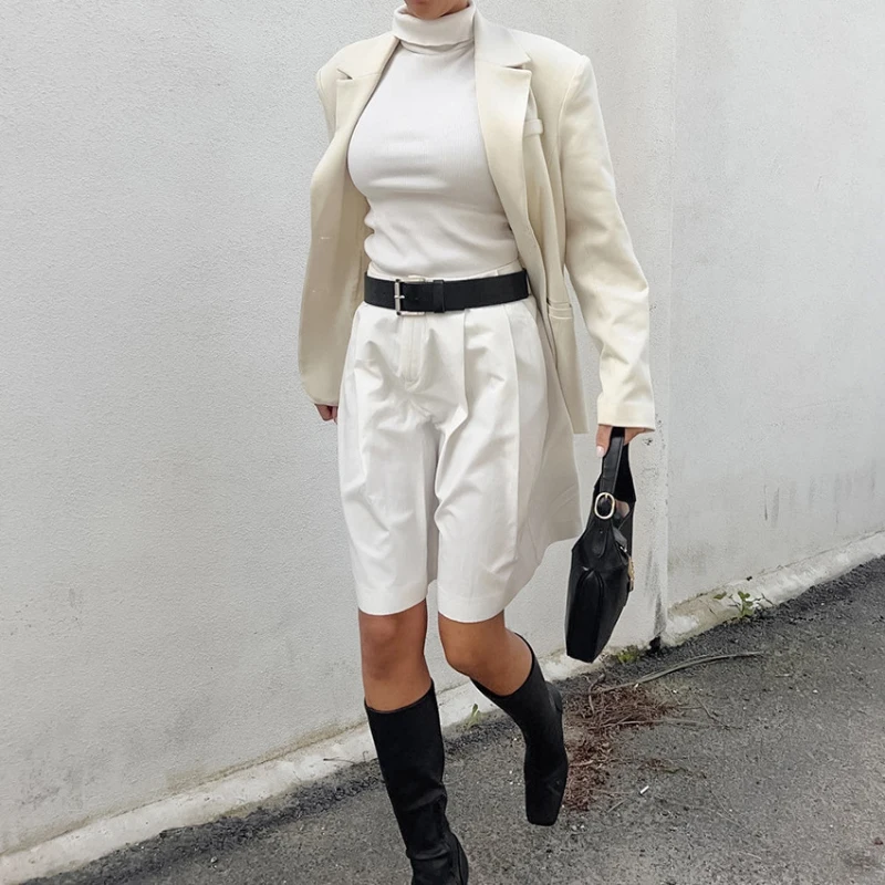 Street Style Slim White Straight Shorts Woman Office Lady Zipper High-Waist Shorts 2026 Summer Fashionable Midi Pants Female
Street Style Slim White Straight Shorts Woman Office Lady Zipper High-Waist Shorts 2026 Summer Fashionable Midi Pants Female