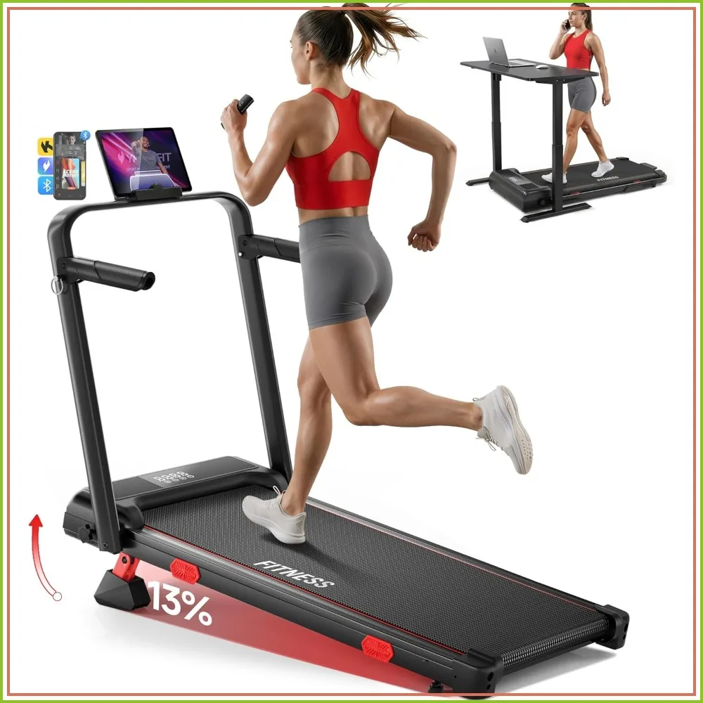 13% Incline Walking Pad Treadmill, 6.2MPH Foldable with Handle Bar, Under Desk for Home Office, 300LBS Capacity
13% Incline Walking Pad Treadmill, 6.2MPH Foldable with Handle Bar, Under Desk for Home Office, 300LBS Capacity