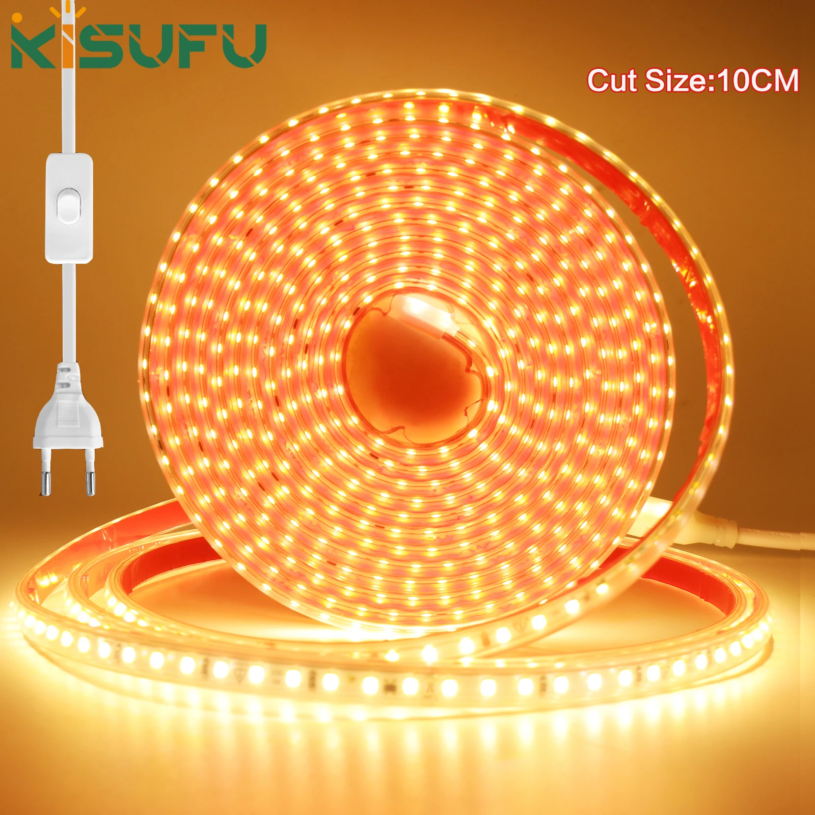 220V LED Strip Lights 2835 120LEDs/M High Brightness With Switch Power Kit 2pin Wire Waterproof Flex Ribbon Diode Adhesive Tape
220V LED Strip Lights 2835 120LEDs/M High Brightness With Switch Power Kit 2pin Wire Waterproof Flex Ribbon Diode Adhesive Tape