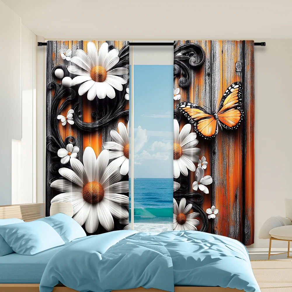 2Pcs Daisies Butterflies Curtains Rod Hole Polyester Window Treatments For Living Room Bedroom Kitchen Modern Home Decor
2Pcs Daisies Butterflies Curtains Rod Hole Polyester Window Treatments For Living Room Bedroom Kitchen Modern Home Decor