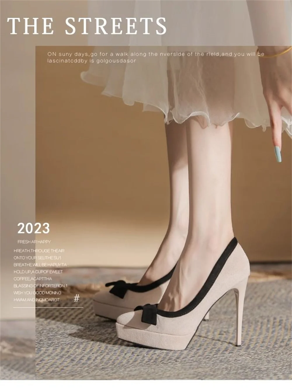 Soft leather waterproof platform high heels female stiletto color matching model catwalk shoes small size shallow mouth pointed
Soft leather waterproof platform high heels female stiletto color matching model catwalk shoes small size shallow mouth pointed